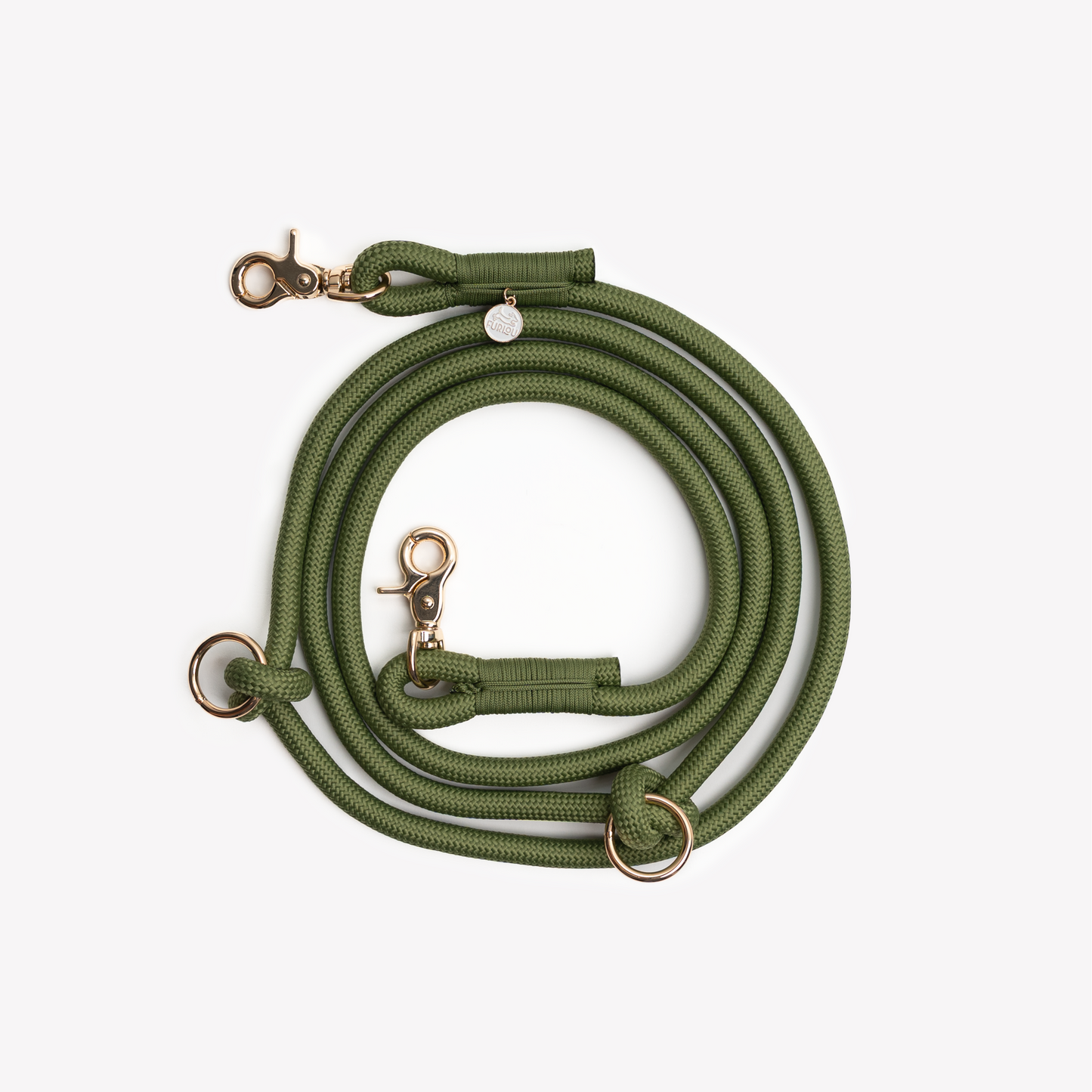 'Green' on dog — dog leash close-up | Cutie Paw Co.