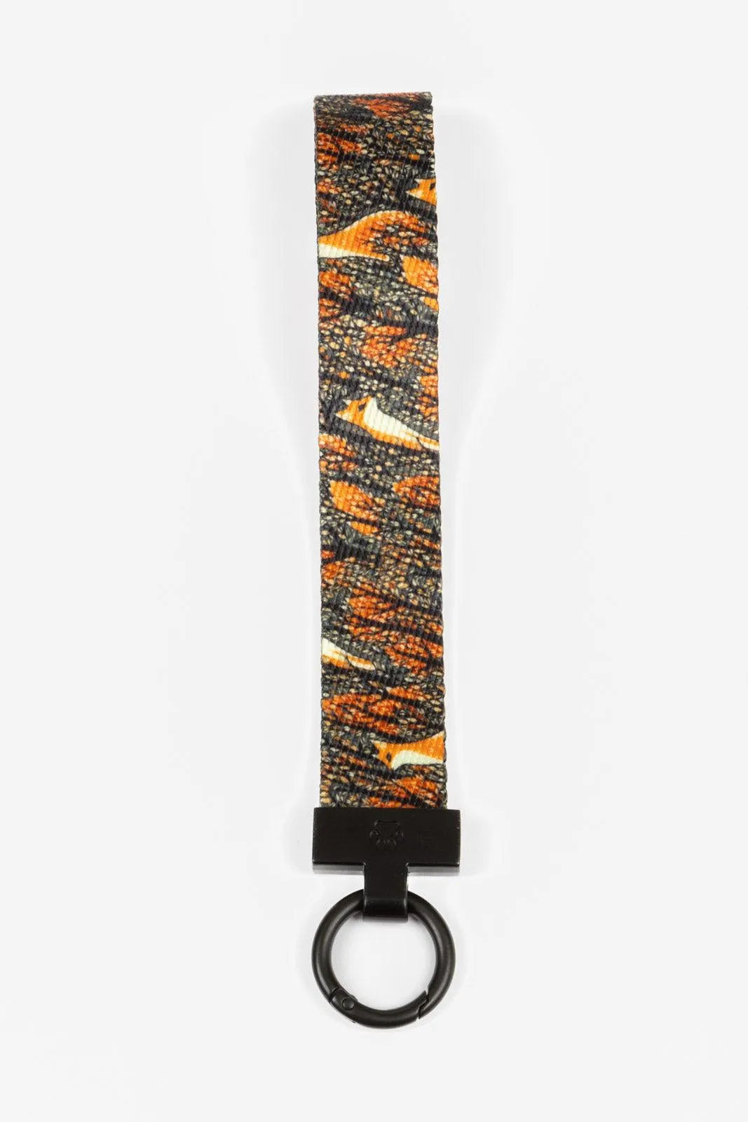 Foxes in Fall Wristlet Keychain detail view | Cutie Paw Co.
