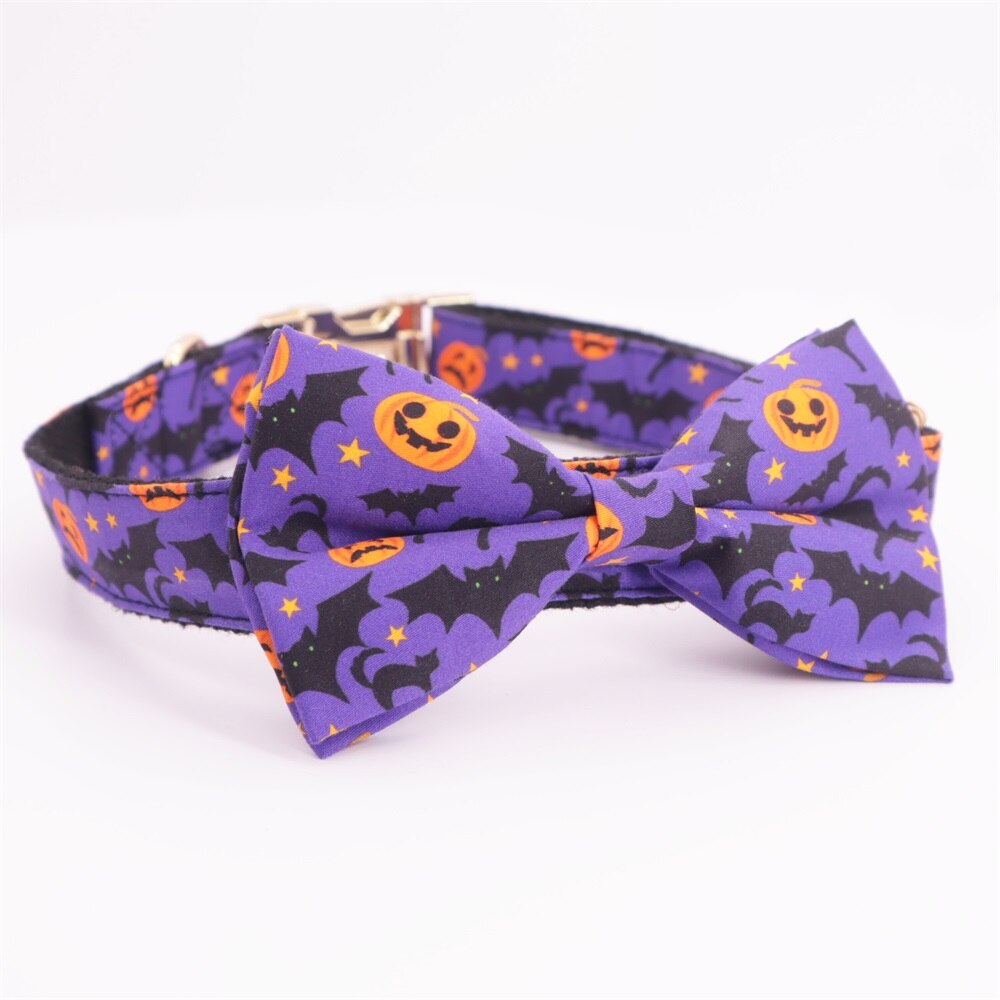 Spooky Night Collar and Bow Tie or Flower