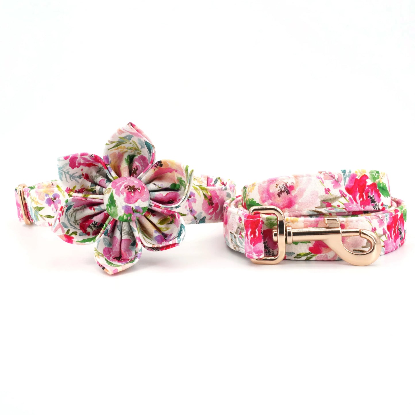 Summer Pink Floral Dog Collar