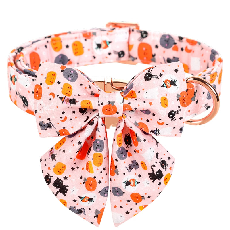 Cutesy Halloween Collar and Bow Tie or Flower