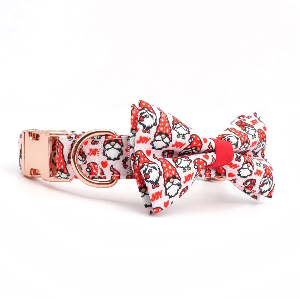 Christmas Gnomes Collar and Bow
