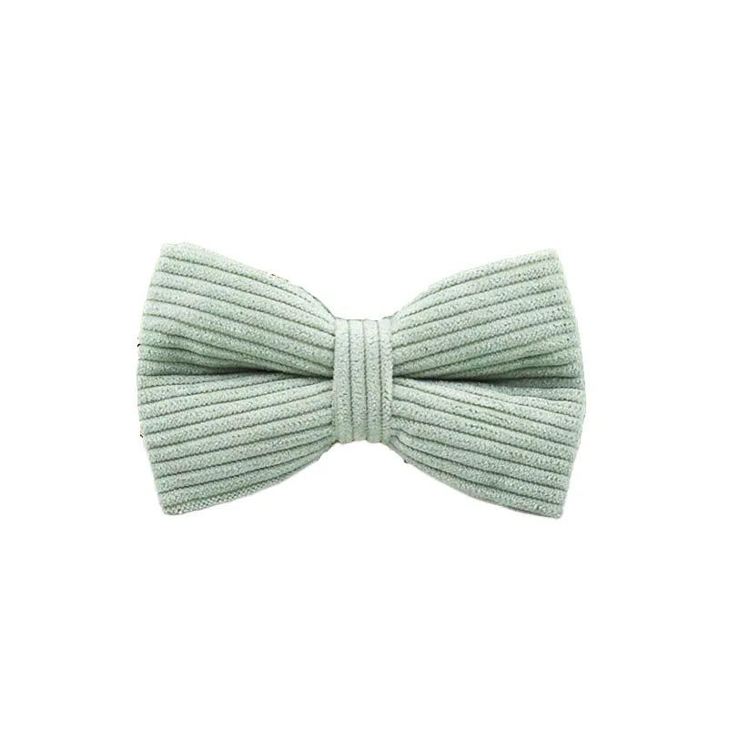 Light Green Corduroy Dog Collar & Leash Set