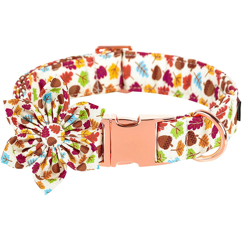 Scarlett Collar, Leash, and Bow, or Flower