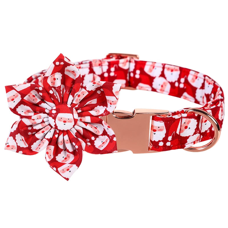 Santa Collar, Bow, and Leash