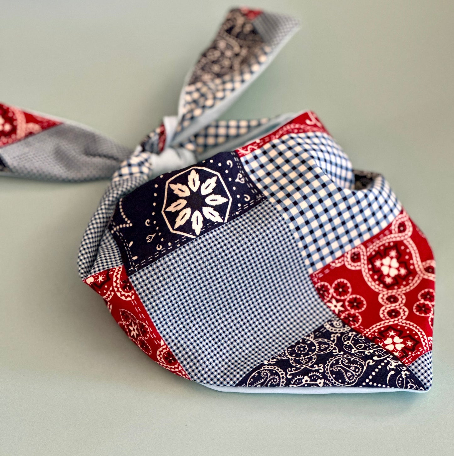 Patchwork Dog Bandana detail view | Cutie Paw Co.