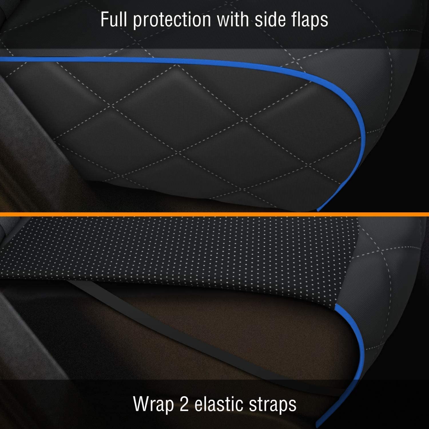 Dog Car Seat Cover for Back Seat, Waterproof Vehicle Protector, Durable Scratch Proof Nonslip Pet Protection, Machine Washable, XL, Blue