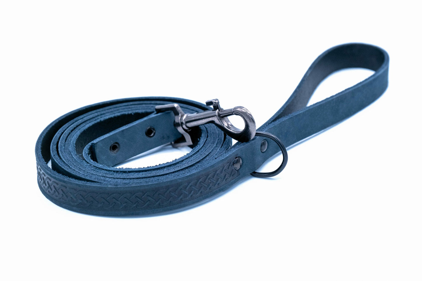 Celtic Sport Blue Jeans Leather Dog Leash | Cutie Paw Co.
