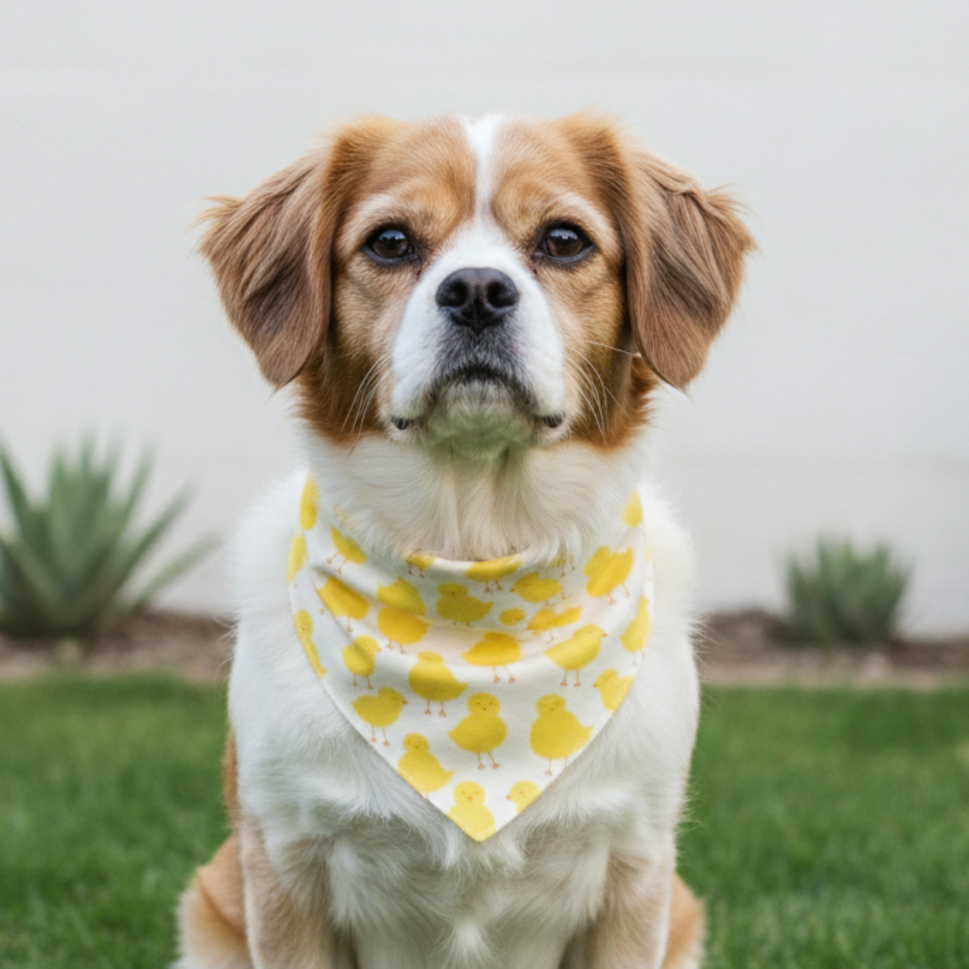Easter Baby Chick Dog Bandana on dog — dog bandana close-up | Cutie Paw Co.