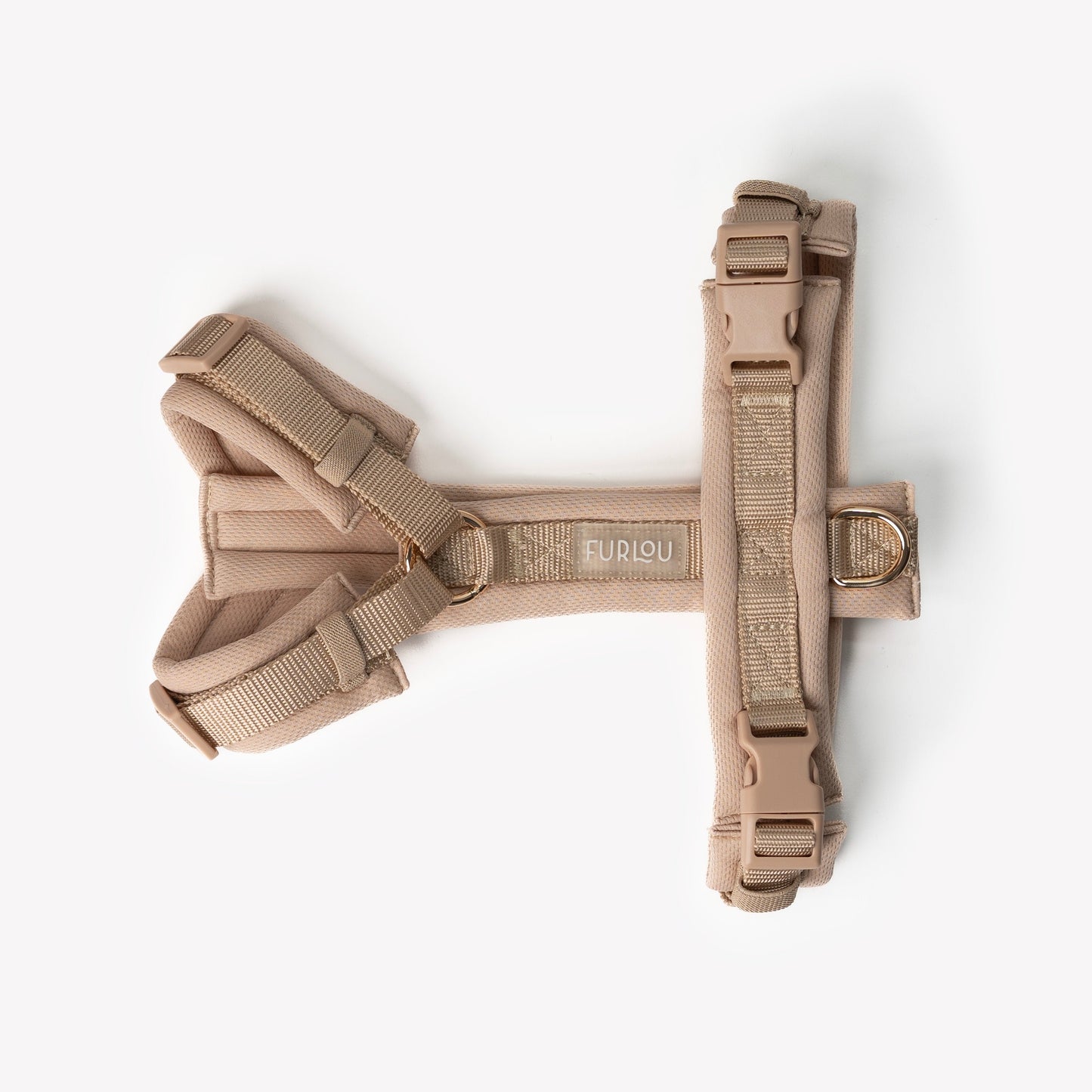 Tan on dog — dog harness close-up | Cutie Paw Co.