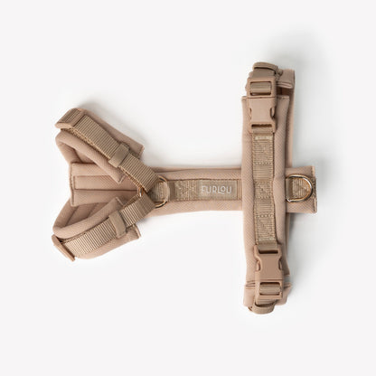 Tan on dog — dog harness close-up | Cutie Paw Co.