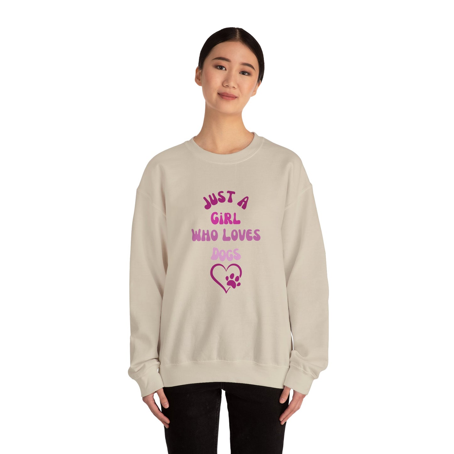 "Just A Girl Who Loves Dogs" Crewneck Sweatshirt