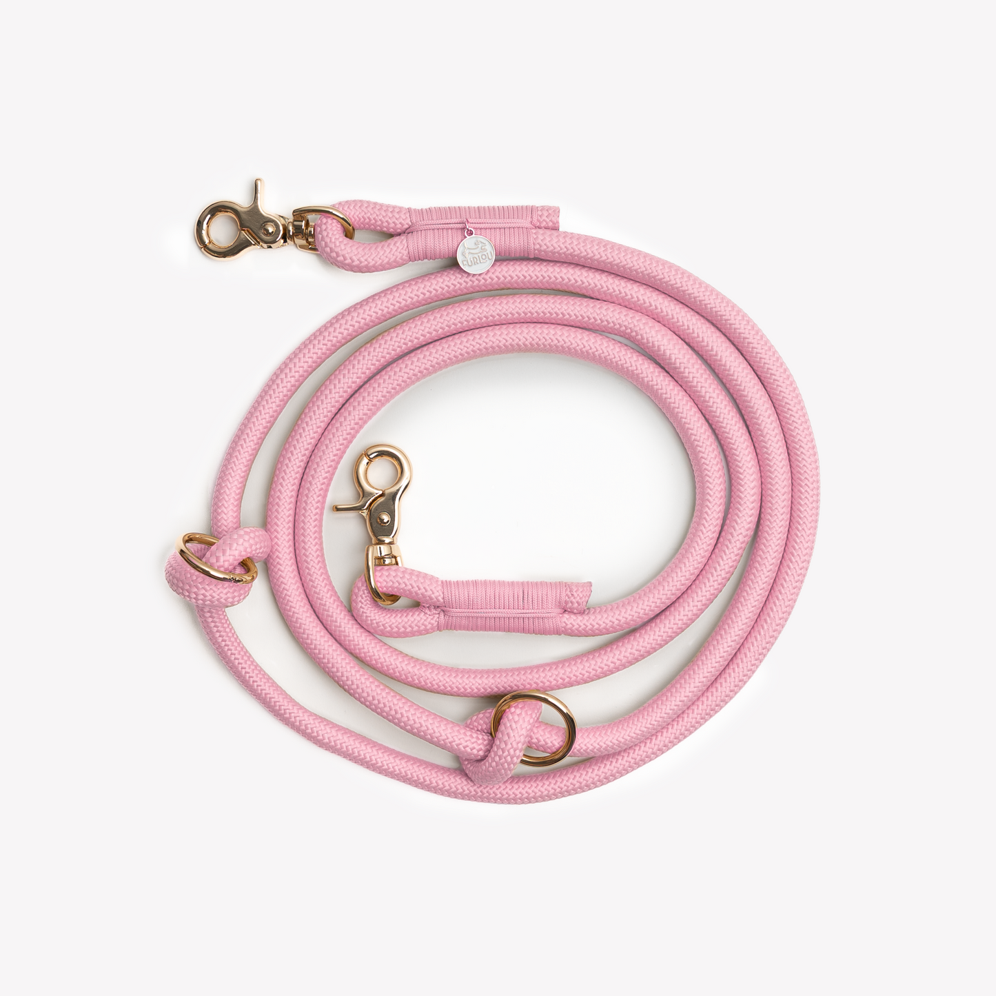 'Pink' on dog — dog leash close-up | Cutie Paw Co.