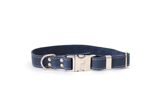 Blue Jeans Leather Dog Collar — Bestseller