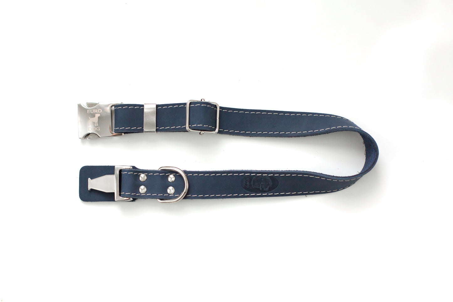 Blue Jeans Leather Dog Collar — Bestseller