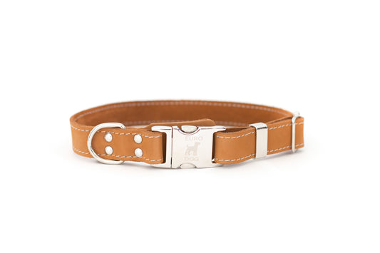 Khaki Leather Dog Collar — Bestseller