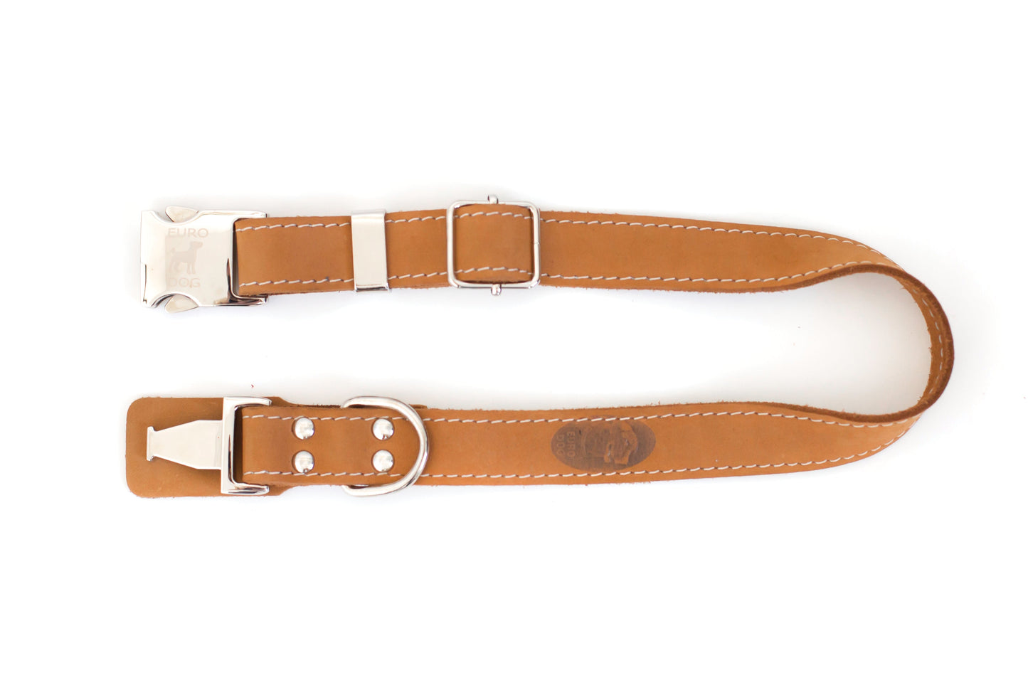 Khaki Leather Dog Collar — Bestseller detail view | Cutie Paw Co.