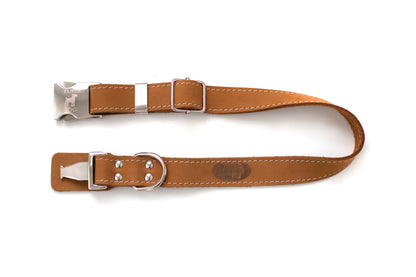 Earth Brown Leather Dog Collar — Bestseller