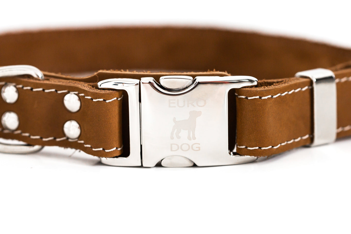 Earth Brown Leather Dog Collar — Bestseller