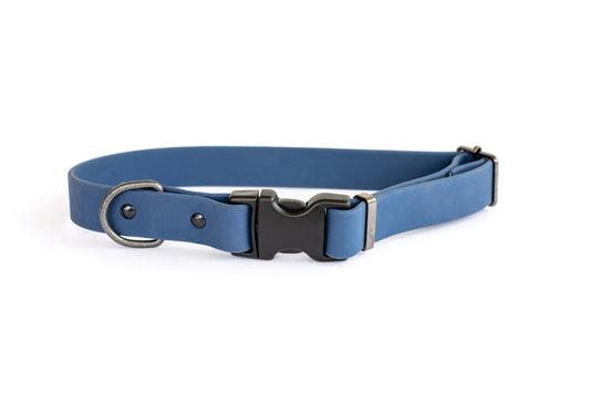 Blue Jeans Waterproof PVC Dog Collar | Cutie Paw Co.