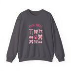 "Dog Mom" with Bows Crewneck Sweatshirt