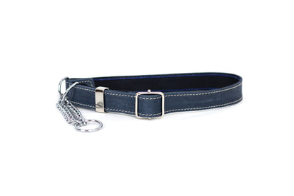 Blue Jeans Leather Martingale Collar