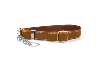 Martingale Earth Brown Leather Dog Collar | Cutie Paw Co.
