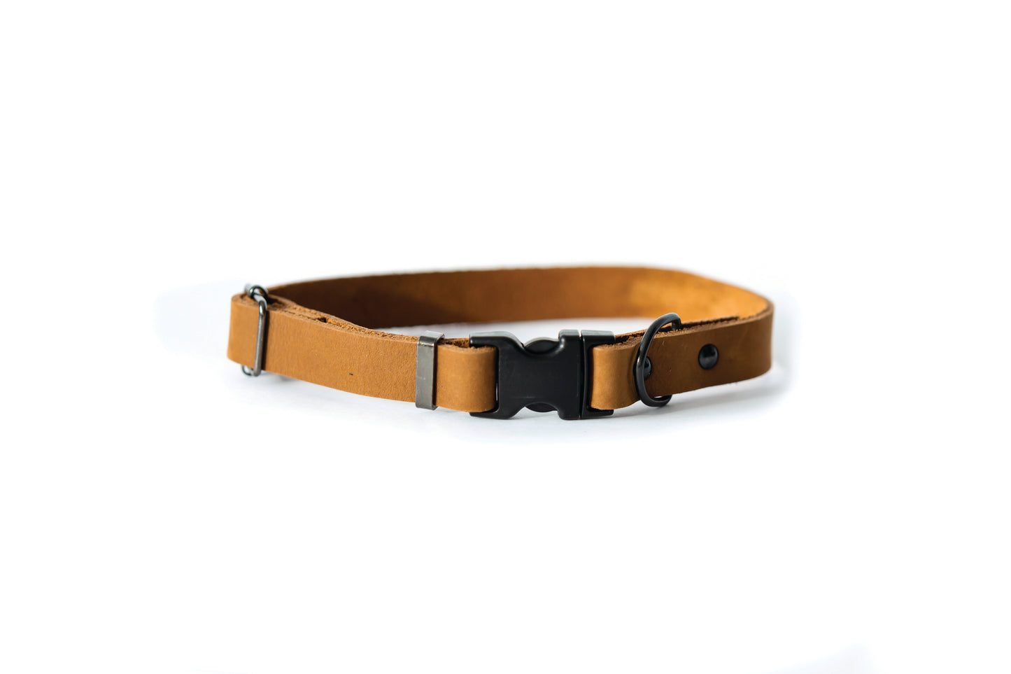 Sport Style Earth Brown Leather Dog Collar | Cutie Paw Co.