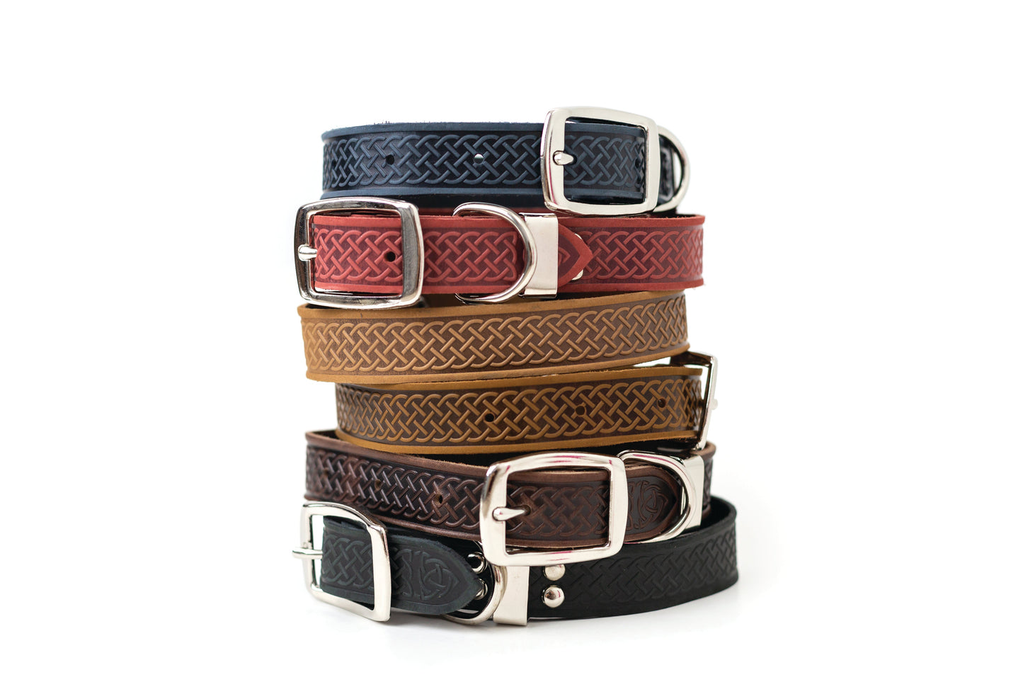 Z Celtic Style Leather Dog Collar | Cutie Paw Co.