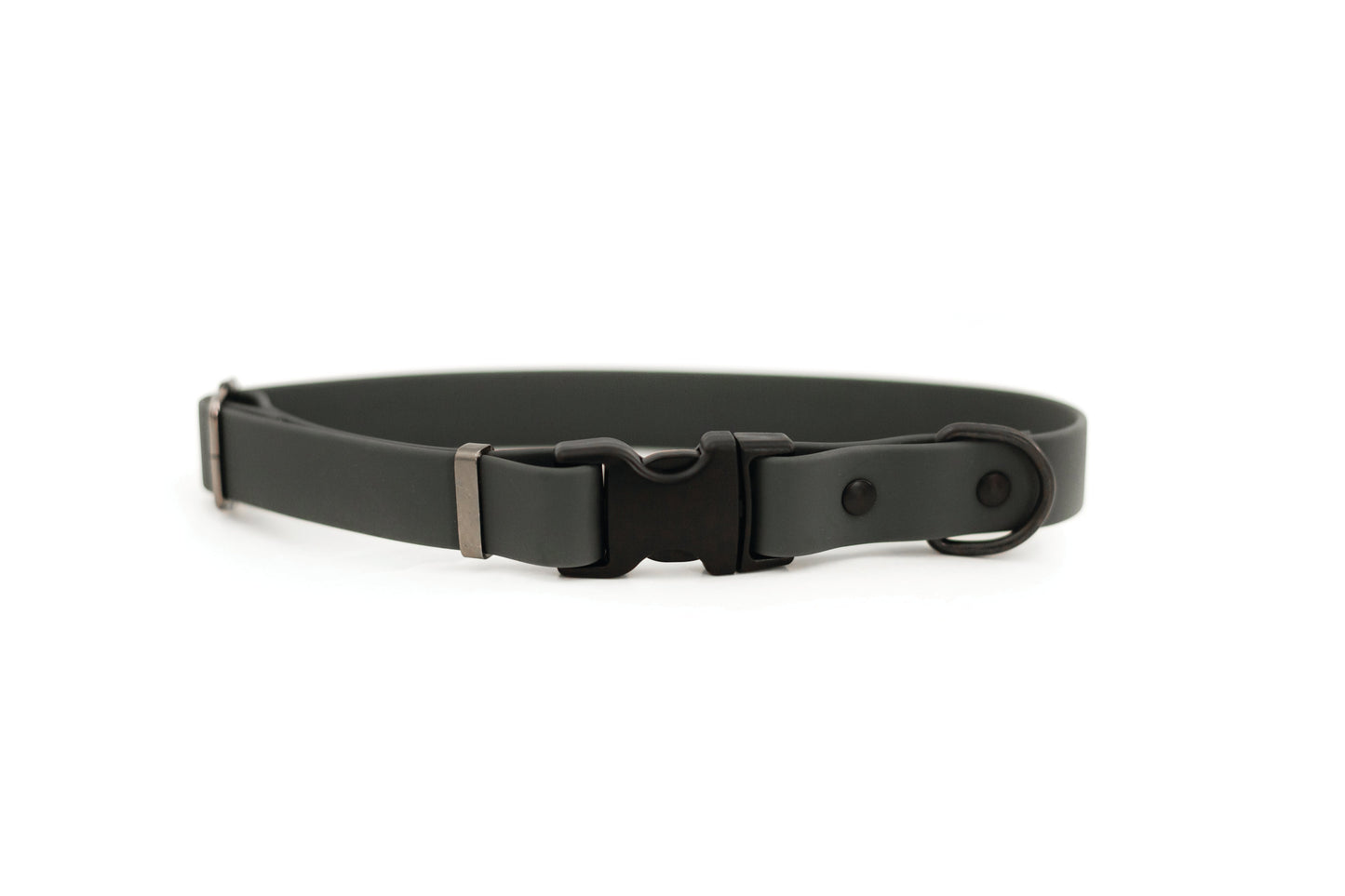 Charcoal Waterproof PVC Dog Collar