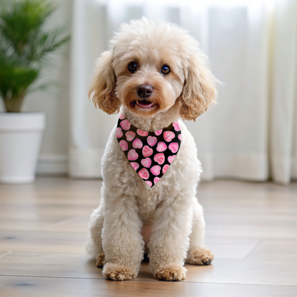 Valentines Day Dog Bandana detail view | Cutie Paw Co.
