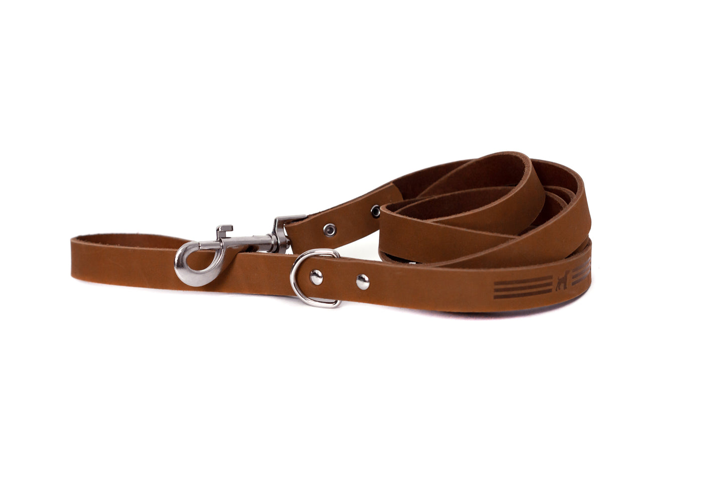 Modern Style Earth Brown Leather Leash