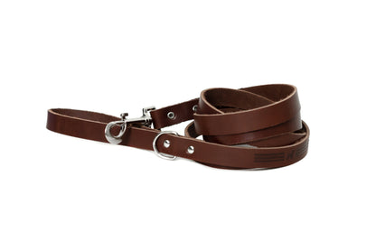 Chocolate Leather Dog Leash — Modern Style | Cutie Paw Co.