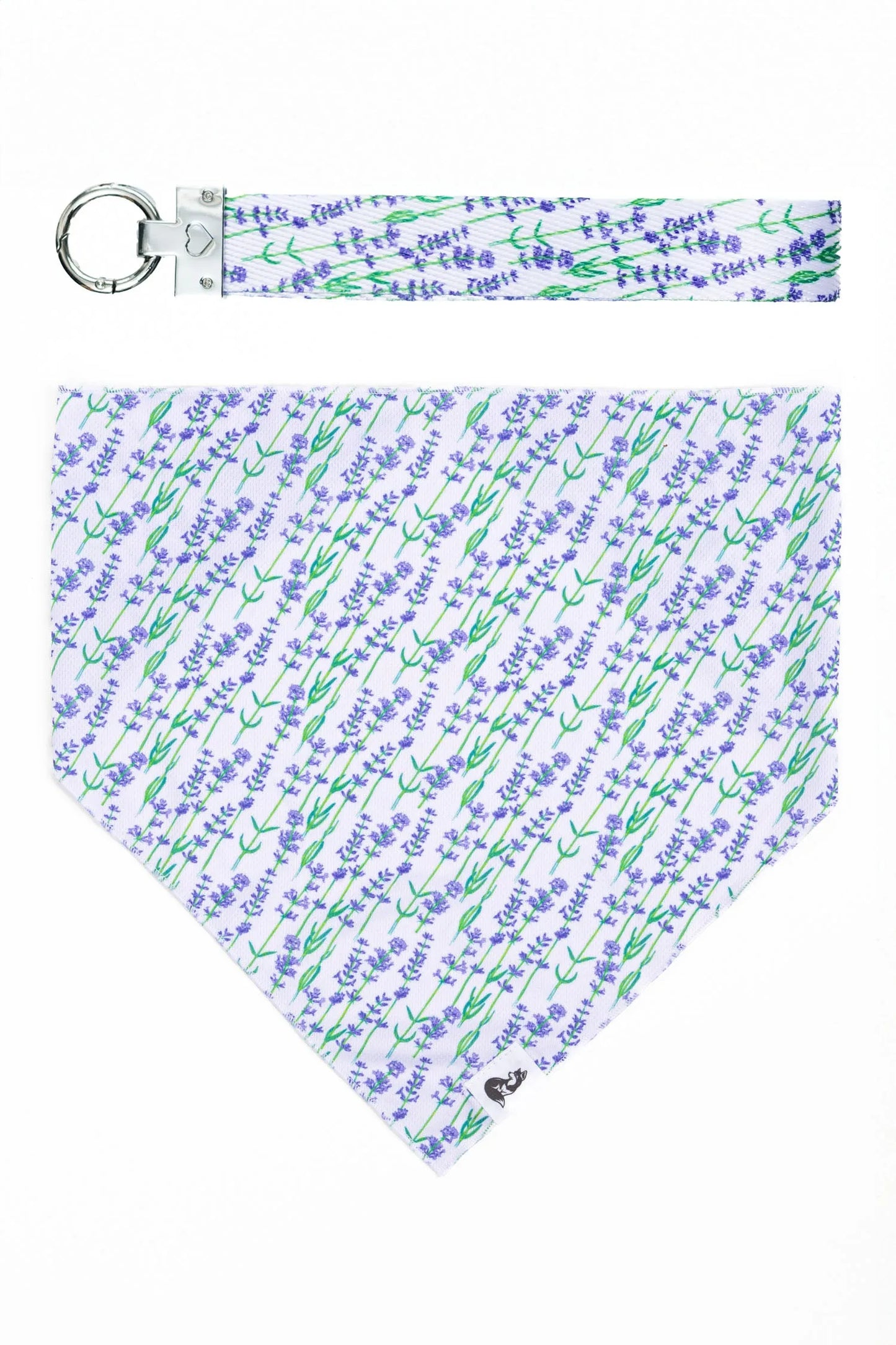 Lavender Blooms Dog Bandana & Matching Keychain | Cutie Paw Co.