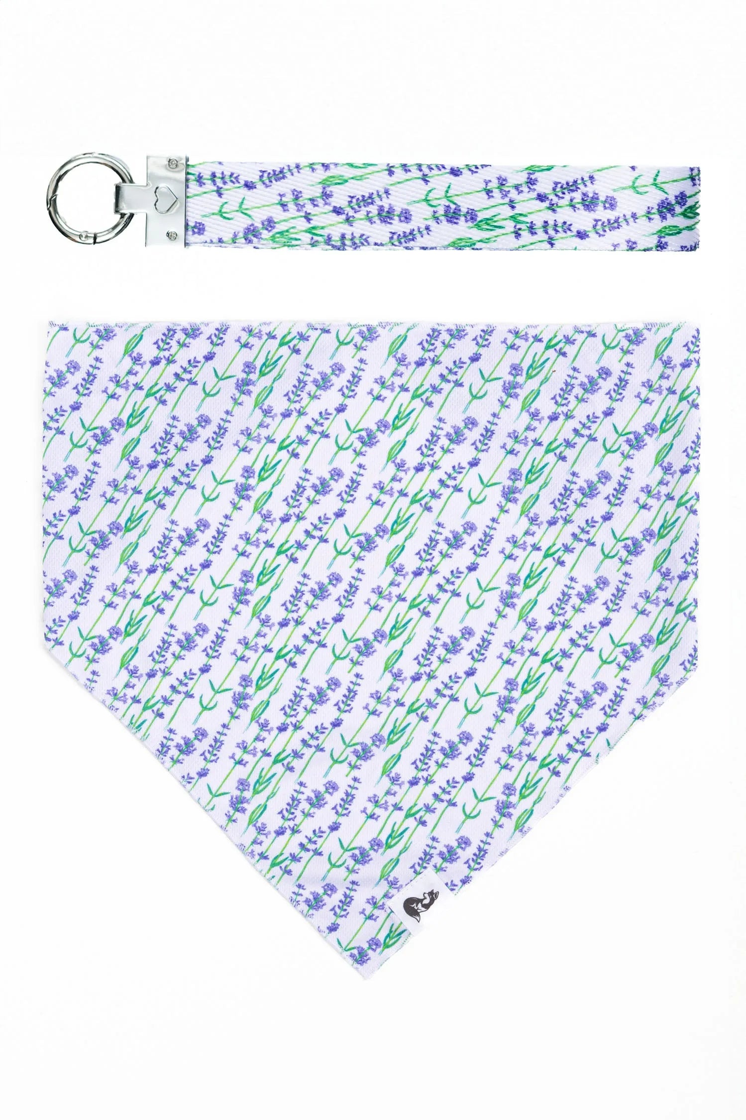 Lavender Blooms Dog Bandana & Matching Keychain | Cutie Paw Co.
