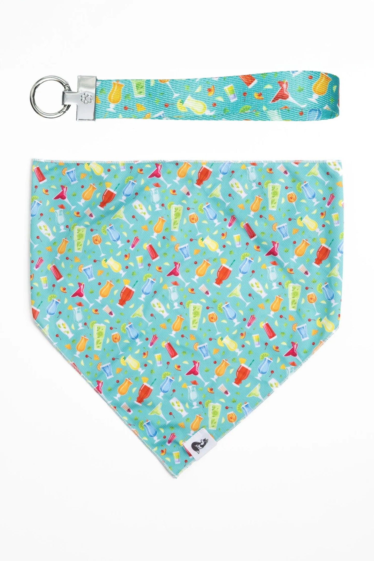 Seaside Sips Dog Bandana & Matching Keychain | Cutie Paw Co.
