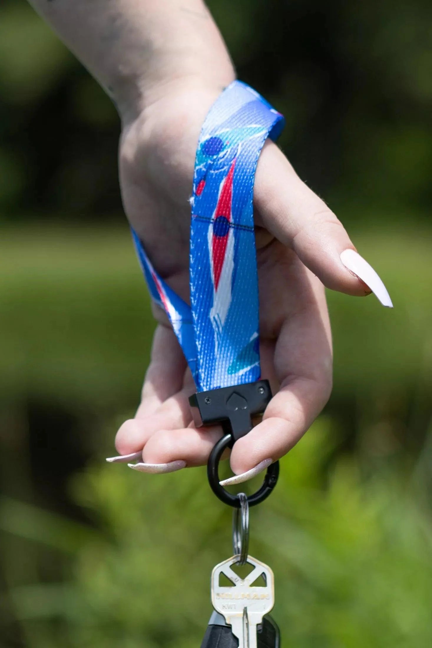 K9 Kayak Wristlet Keychain detail view | Cutie Paw Co.