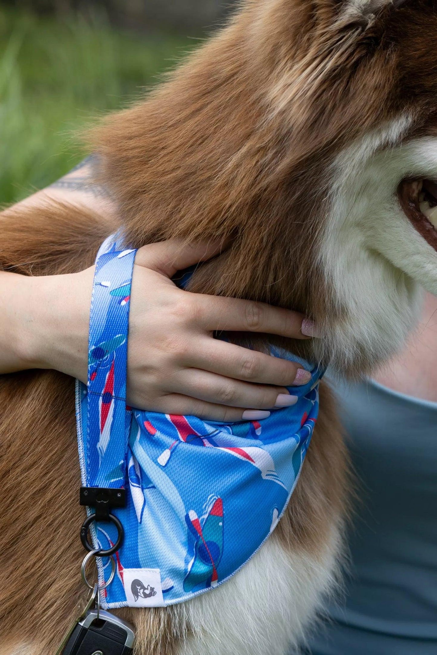 K9 Kayak Wristlet Keychain detail view | Cutie Paw Co.