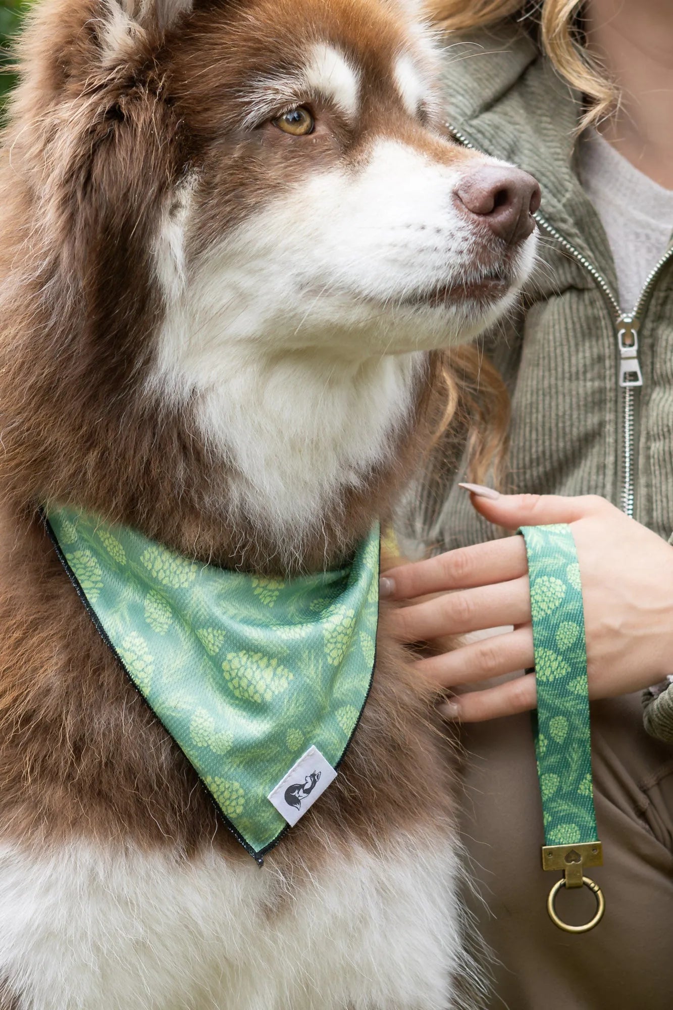 Pine Cone Pup Bandana & Matching Keychain | Cutie Paw Co.