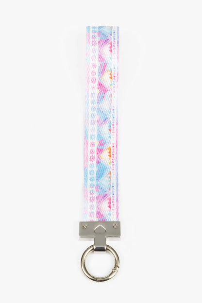 Pink and Blue Wristlet Keychain detail view | Cutie Paw Co.