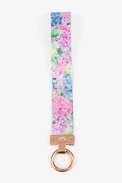 Hydrangea Haven Wristlet Keychain detail view | Cutie Paw Co.