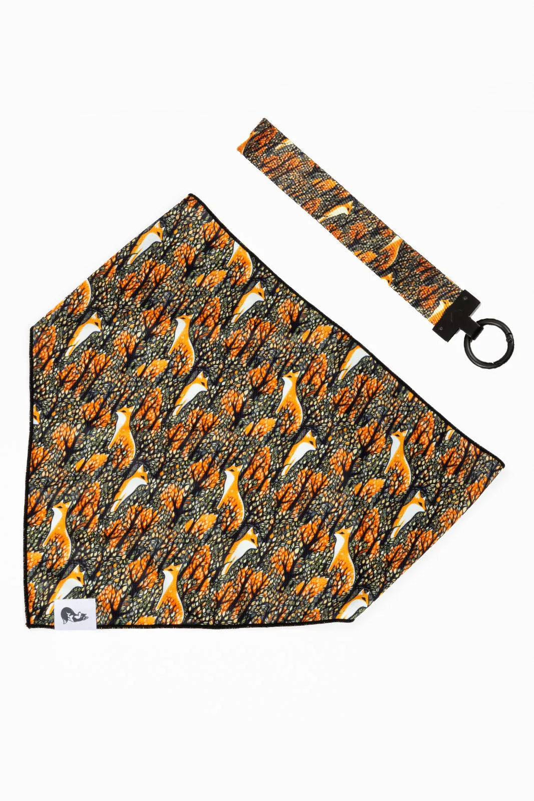 Foxes in Fall Dog Bandana & Matching Keychain | Cutie Paw Co.