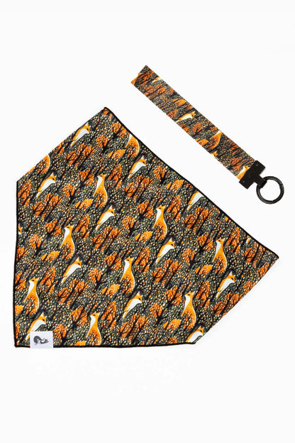 Foxes in Fall Dog Bandana & Matching Keychain | Cutie Paw Co.