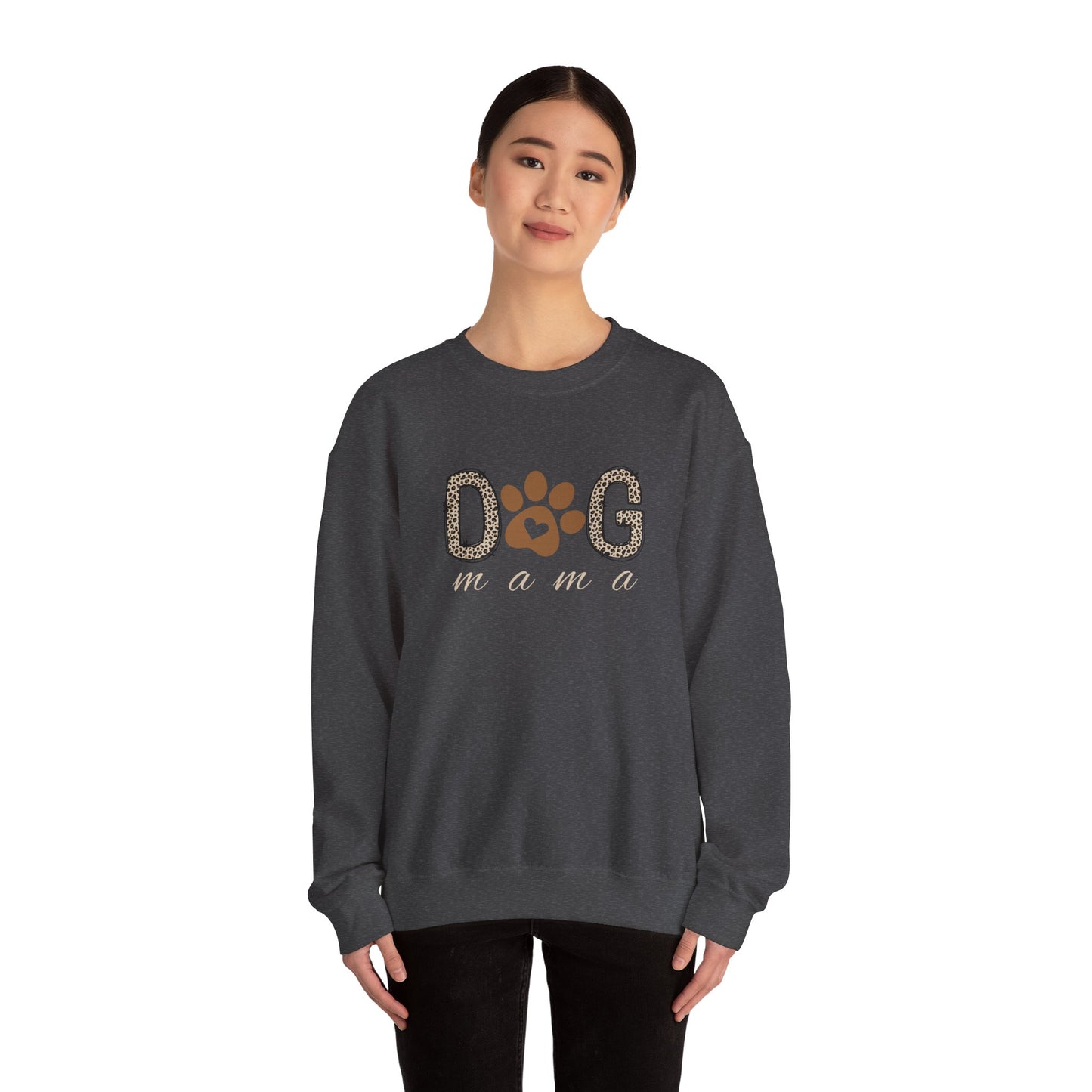 Leopard "Dog Mama" Crewneck Sweatshirt