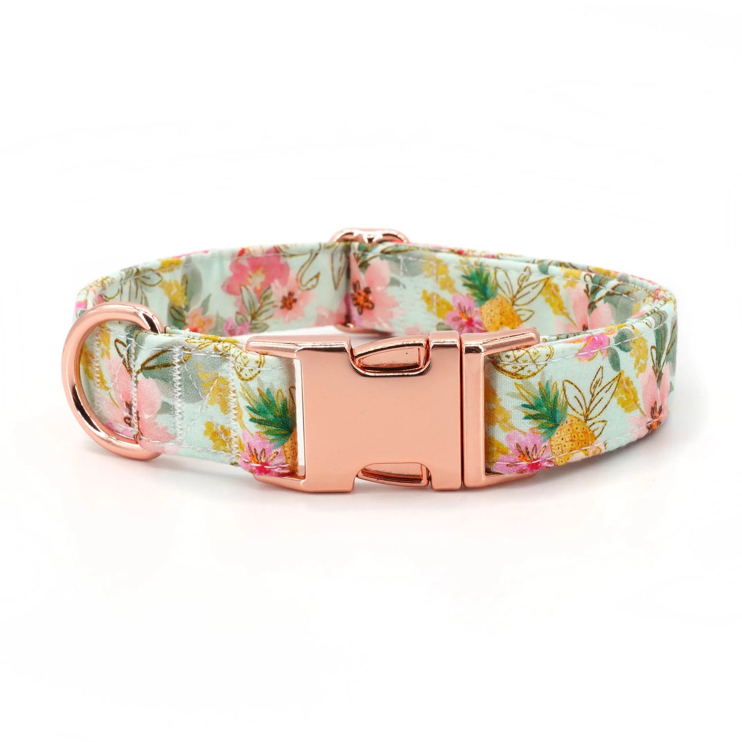 Summer Tropical Flower Dog Collar & Leash Set