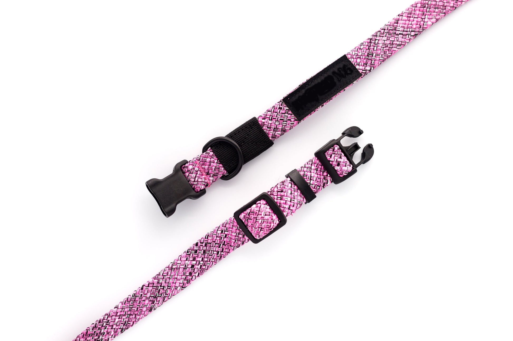 Adventure Style Mountain Blush Climbing Rope Dog Collar detail view | Cutie Paw Co.