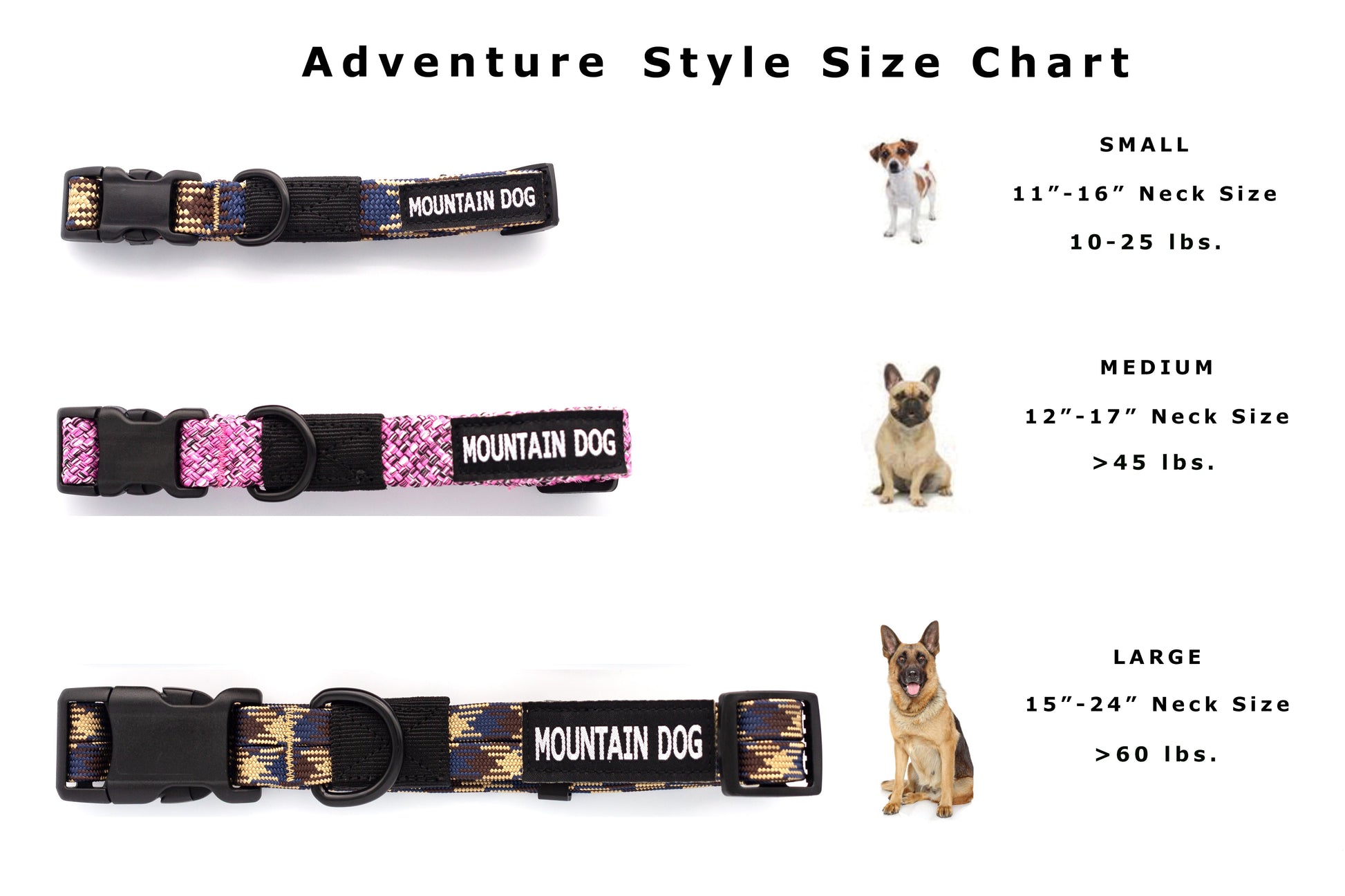Adventure Style Mountain Blush Climbing Rope Dog Collar on dog — dog collar close-up | Cutie Paw Co.
