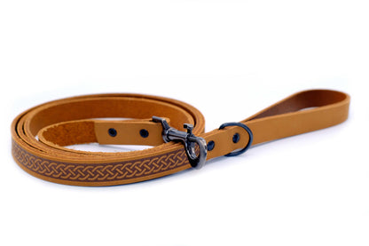 Celtic Sport Khaki Leather Dog Leash | Cutie Paw Co.