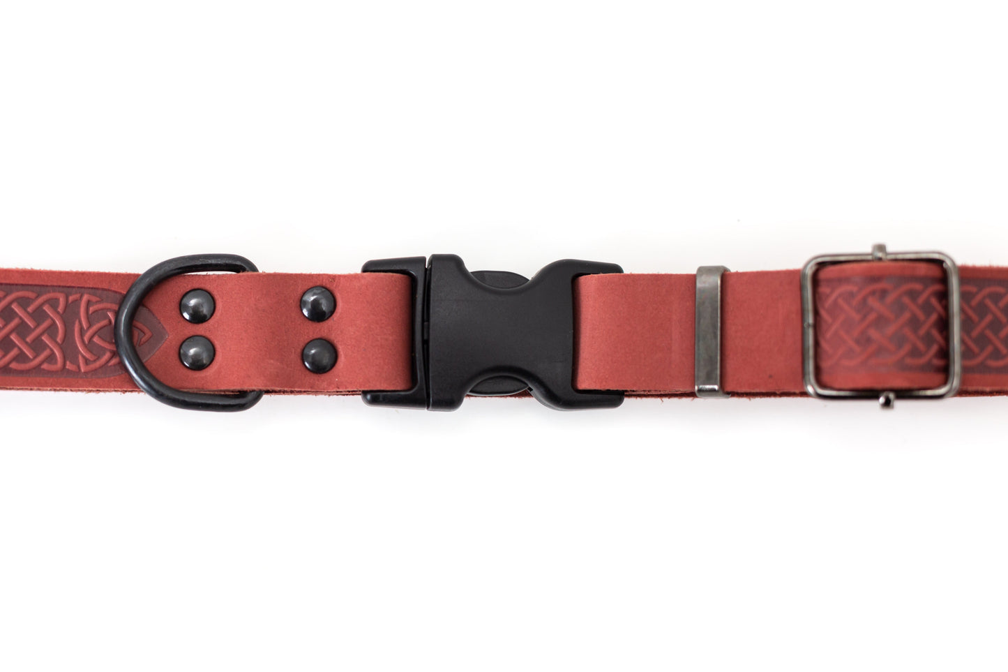Celtic Coral Reef Leather Dog Collar