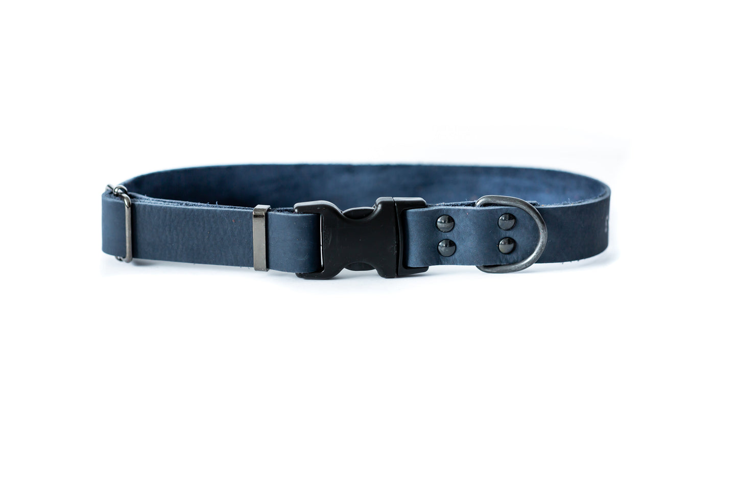 Sport Style Blue Jeans Leather Dog Collar | Cutie Paw Co.